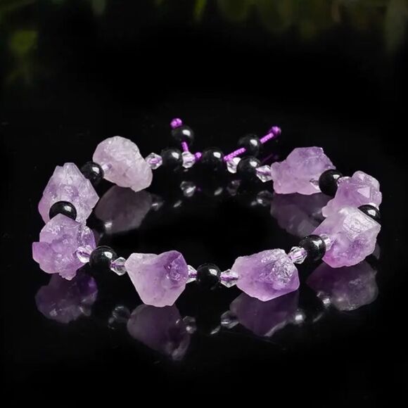 ✨🆕✨ BoHo Casual Amethyst Bead Fashion Bracelet✨ - Picture 1 of 11